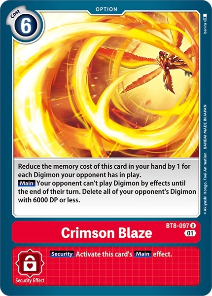 Crimson Blaze [BT8-097] [Revision Pack Cards] | Tables and Towers