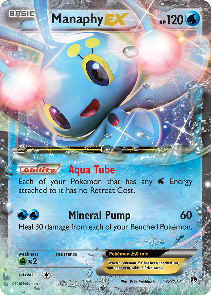 Manaphy EX (32/122) [XY: BREAKpoint] | Tables and Towers