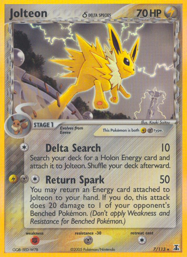 Jolteon (7/113) (Delta Species) [EX: Delta Species] | Tables and Towers