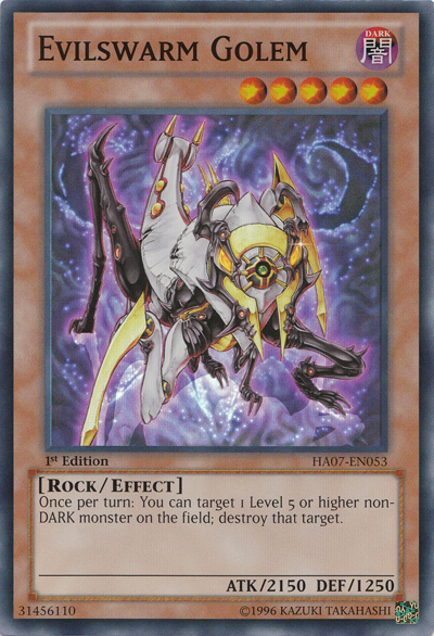 Evilswarm Golem [HA07-EN053] Super Rare | Tables and Towers