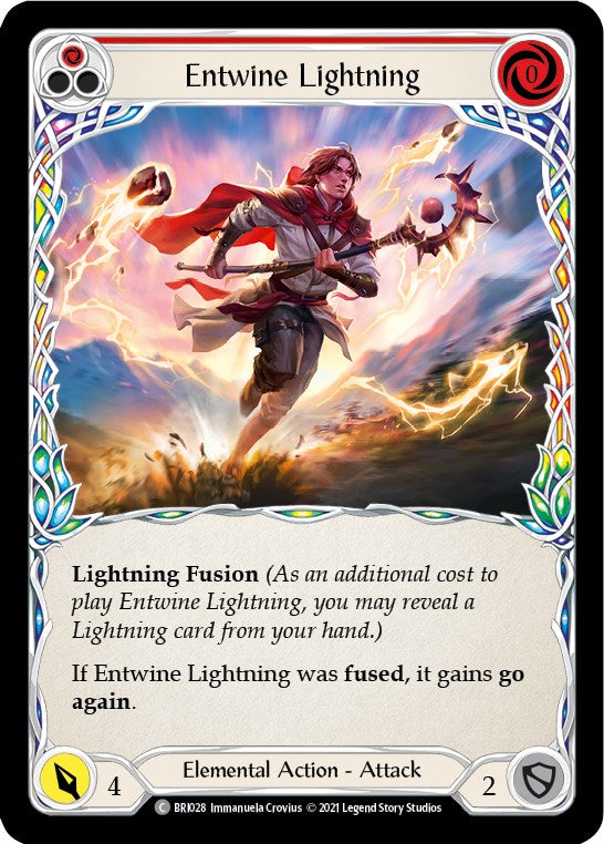 Entwine Lightning (Red) [BRI028] (Tales of Aria Briar Blitz Deck)  1st Edition Normal | Tables and Towers