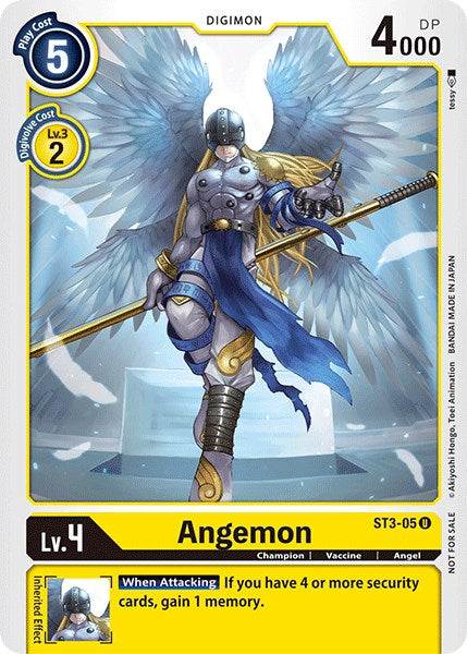 Angemon [ST3-05] (Official Tournament Pack Vol.3) [Starter Deck: Heaven's Yellow Promos] | Tables and Towers