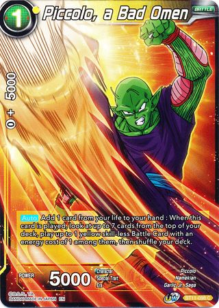 Piccolo, a Bad Omen (BT11-098) [Vermilion Bloodline 2nd Edition] | Tables and Towers