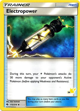 Electropower (172/214) (Pikachu Stamp #34) [Battle Academy 2020] | Tables and Towers