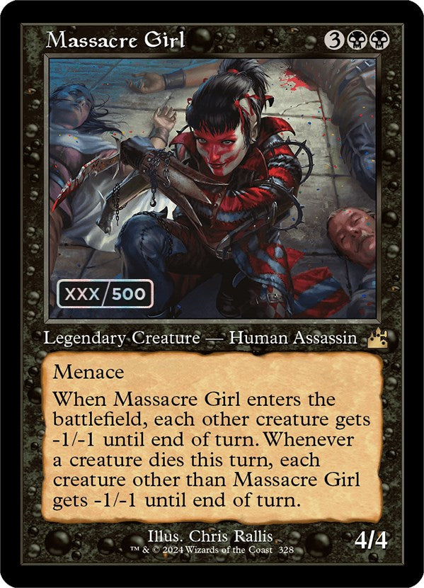 Massacre Girl (Retro) (Serialized) [Ravnica Remastered] | Tables and Towers