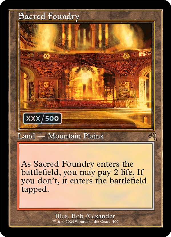 Sacred Foundry (Retro) (Serialized) [Ravnica Remastered] | Tables and Towers