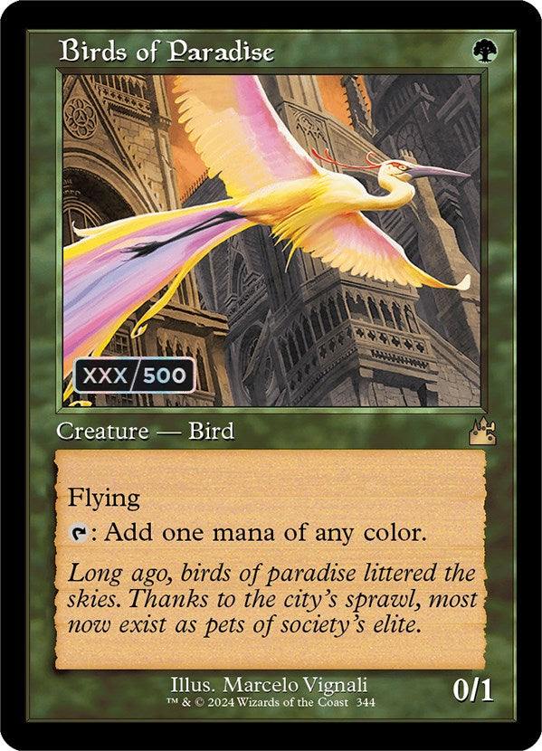 Birds of Paradise (Retro) (Serialized) [Ravnica Remastered] | Tables and Towers