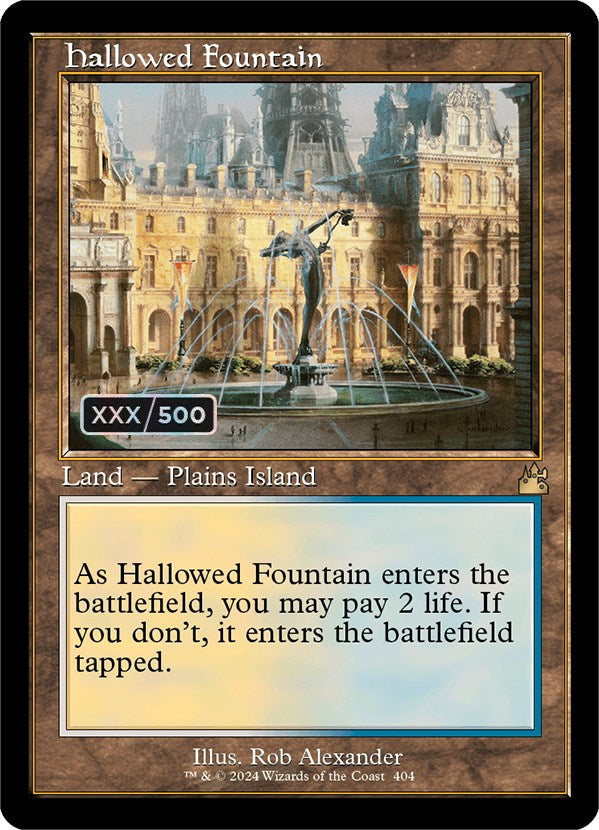 Hallowed Fountain (Retro) (Serialized) [Ravnica Remastered] | Tables and Towers