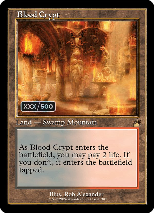 Blood Crypt (Retro) (Serialized) [Ravnica Remastered] | Tables and Towers