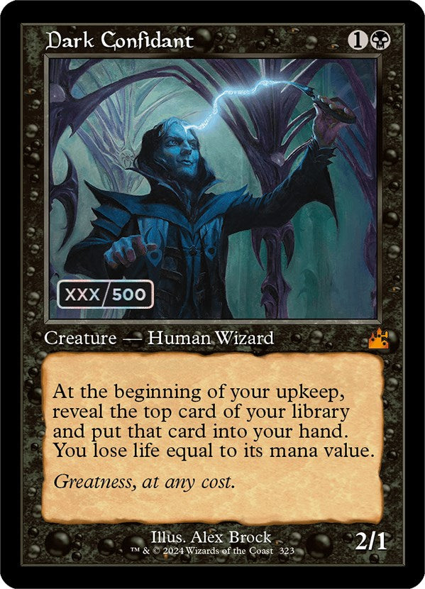 Dark Confidant (Retro) (Serialized) [Ravnica Remastered] | Tables and Towers