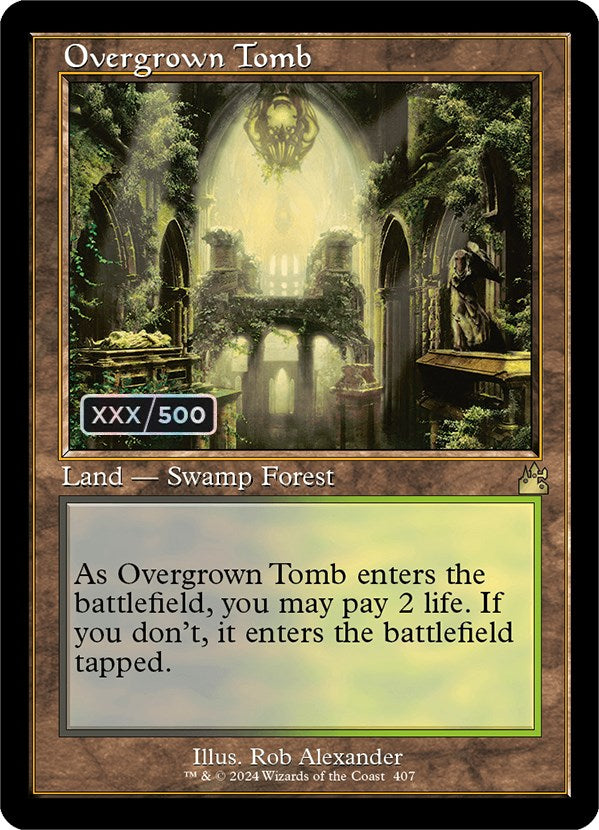 Overgrown Tomb (Retro) (Serialized) [Ravnica Remastered] | Tables and Towers