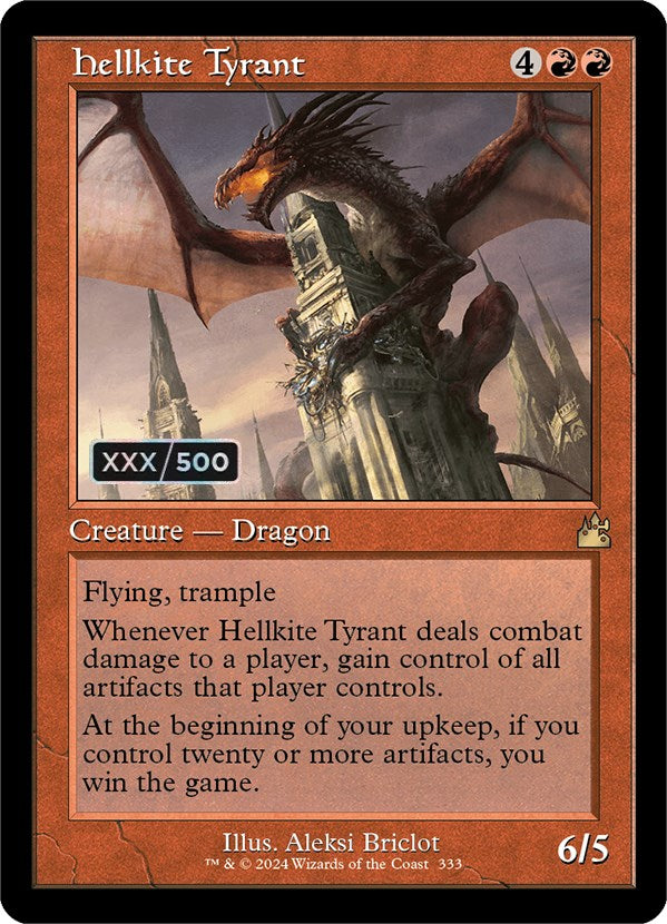 Hellkite Tyrant (Retro) (Serialized) [Ravnica Remastered] | Tables and Towers