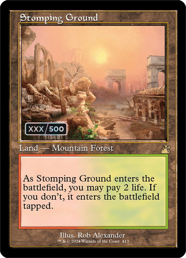 Stomping Ground (Retro) (Serialized) [Ravnica Remastered] | Tables and Towers