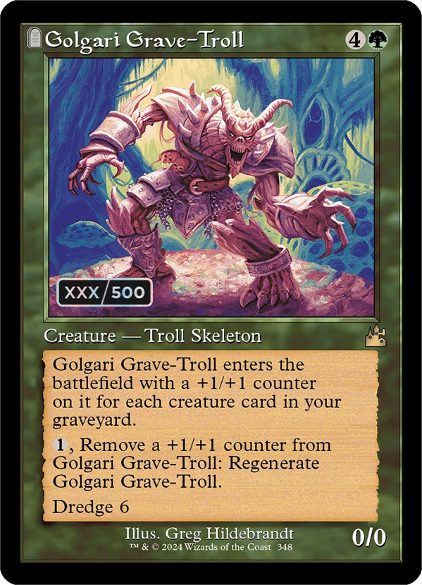 Golgari Grave-Troll (Retro) (Serialized) [Ravnica Remastered] | Tables and Towers