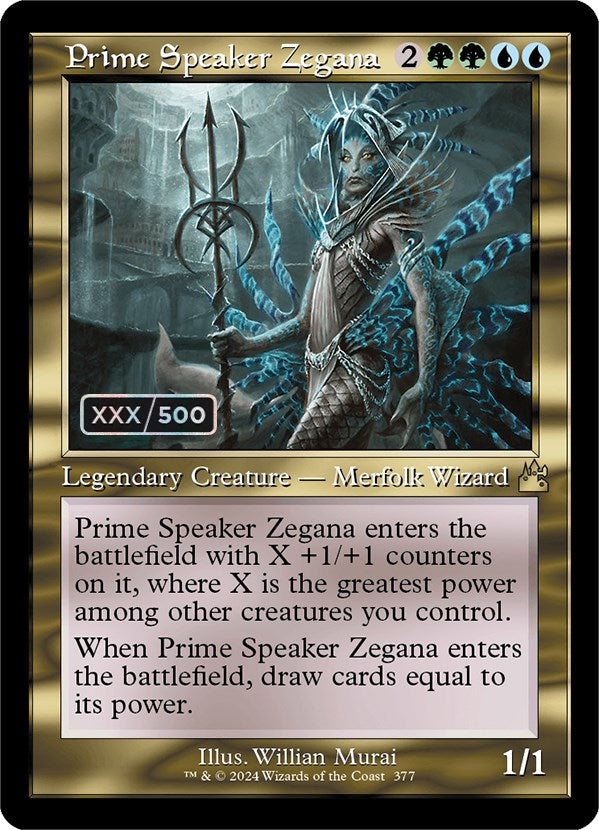 Prime Speaker Zegana (Retro) (Serialized) [Ravnica Remastered] | Tables and Towers