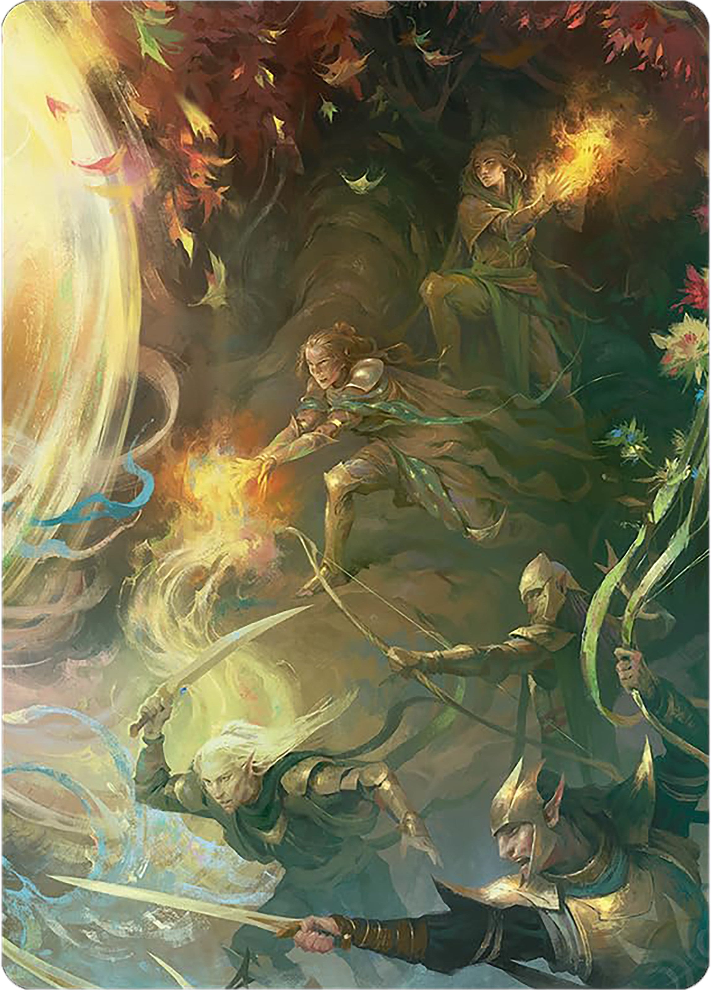 Rally the Galadhrim Art Card [The Lord of the Rings: Tales of Middle-earth Art Series] | Tables and Towers