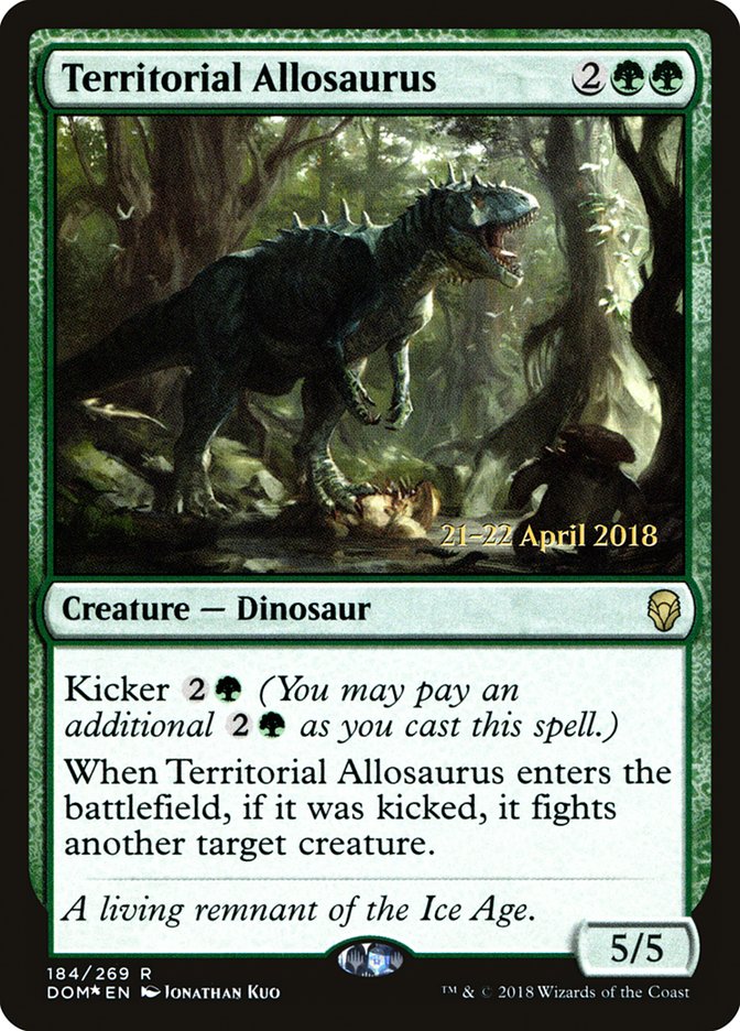 Territorial Allosaurus [Dominaria Prerelease Promos] | Tables and Towers