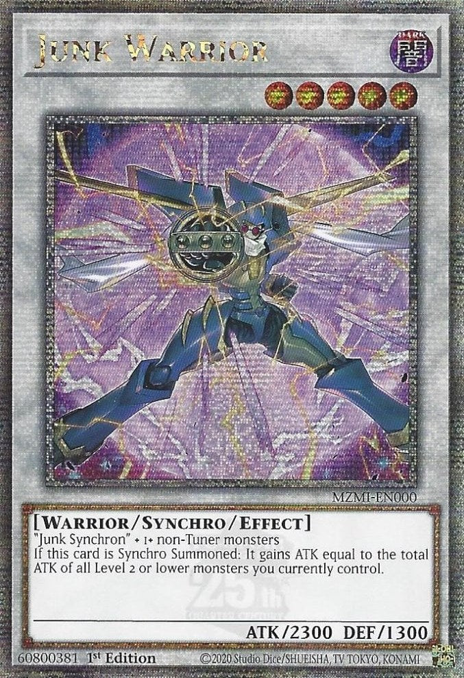 Junk Warrior (Quarter Century Secret Rare) [MZMI-EN000] Quarter Century Secret Rare | Tables and Towers