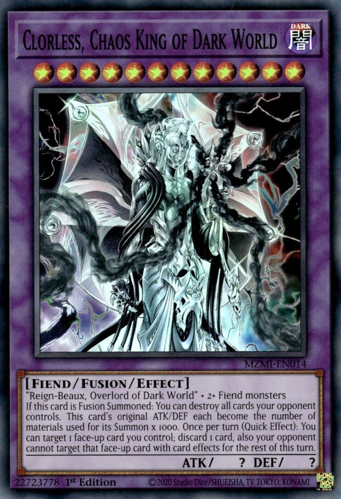 Clorless, Chaos King of Dark World [MZMI-EN014] Super Rare | Tables and Towers