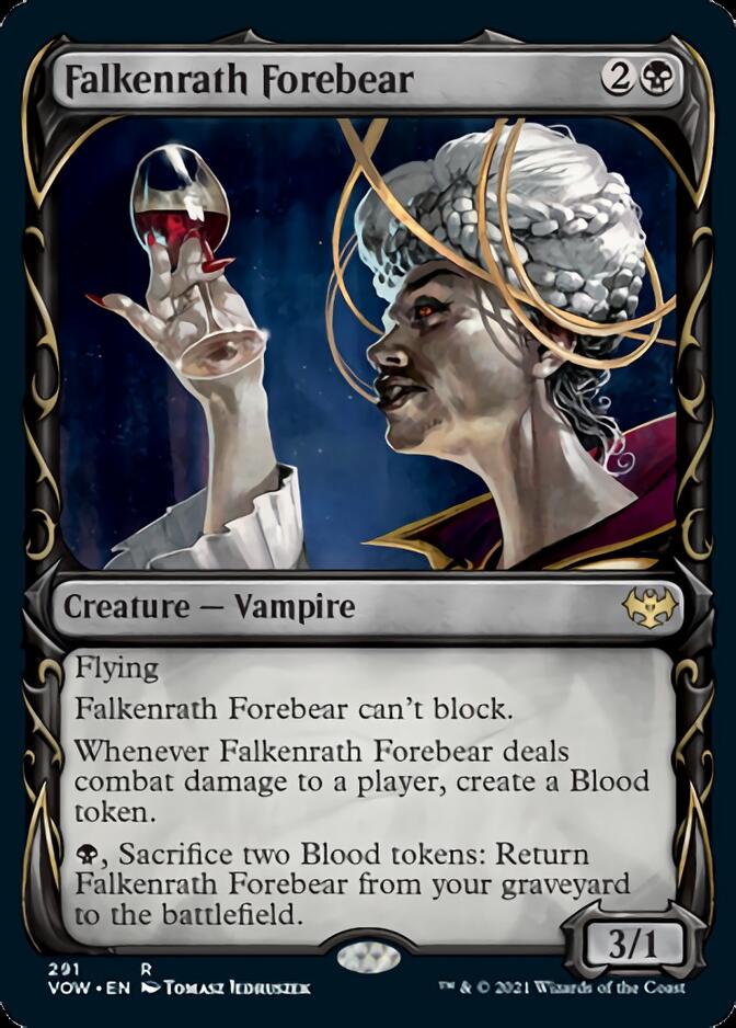 Falkenrath Forebear (Showcase Fang Frame) [Innistrad: Crimson Vow] | Tables and Towers