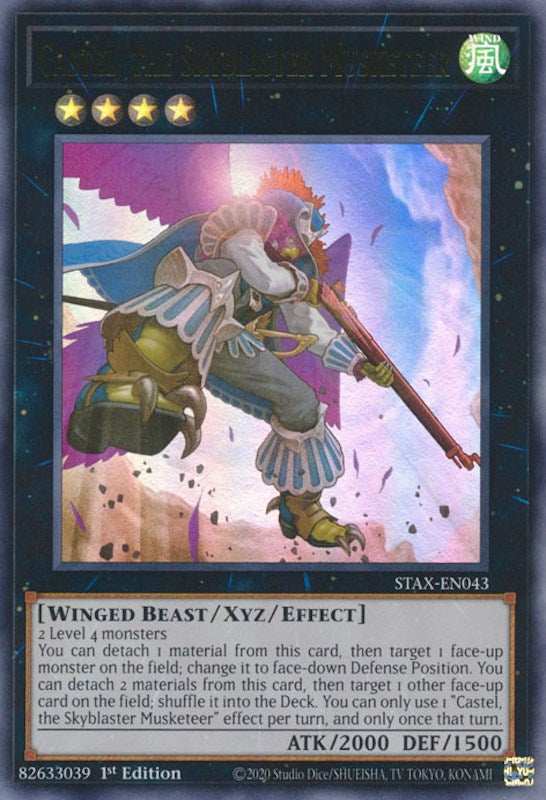 Castel, the Skyblaster Musketeer [STAX-EN043] Ultra Rare | Tables and Towers