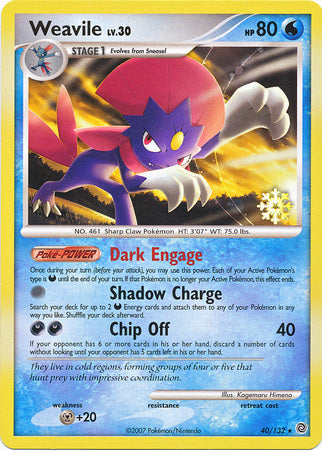 Weavile (40/132) [Countdown Calendar Promos] | Tables and Towers