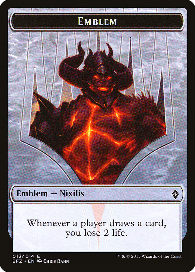 Ob Nixilis Reignited Emblem [Battle for Zendikar Tokens] | Tables and Towers