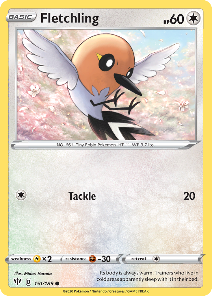 Fletchling (151/189) [Sword & Shield: Darkness Ablaze] | Tables and Towers