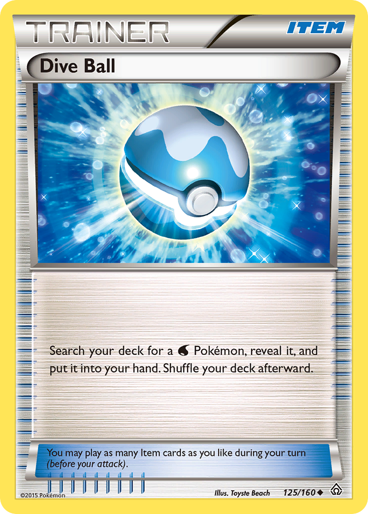 Dive Ball (125/160) [XY: Primal Clash] | Tables and Towers