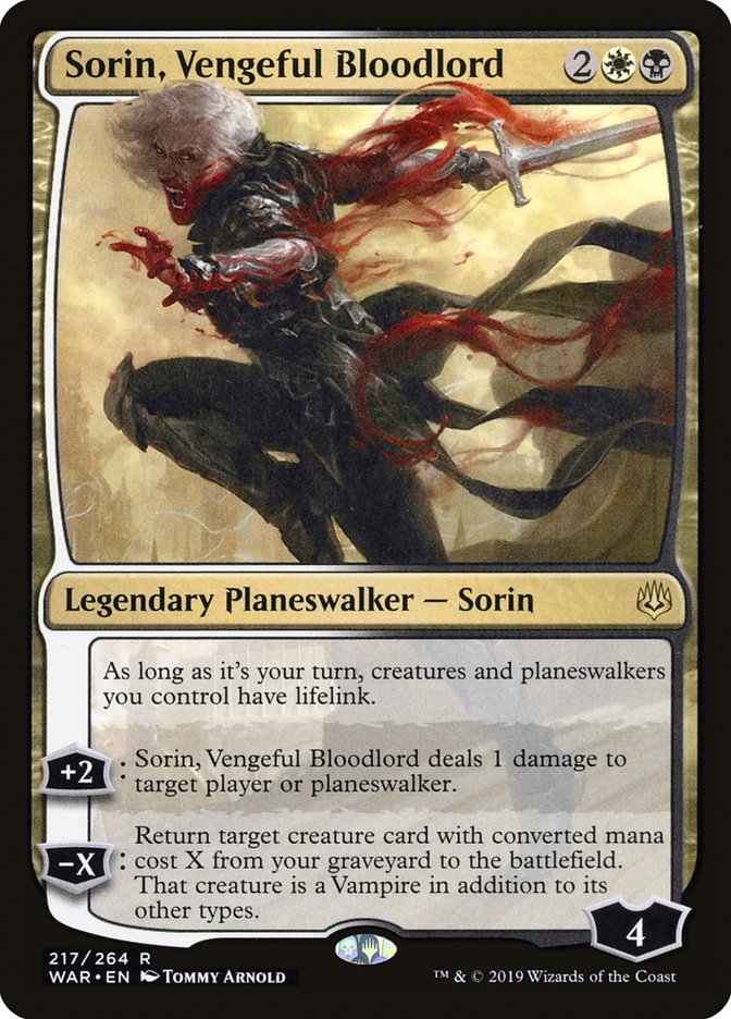 Sorin, Vengeful Bloodlord [War of the Spark] | Tables and Towers