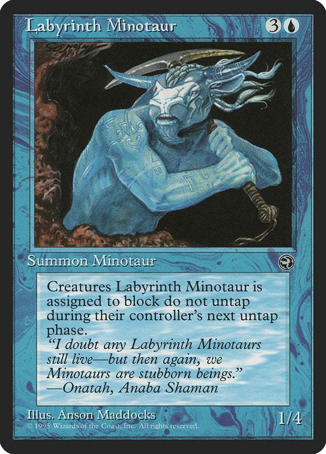 Labyrinth Minotaur (Onatah Flavor Text) [Homelands] | Tables and Towers