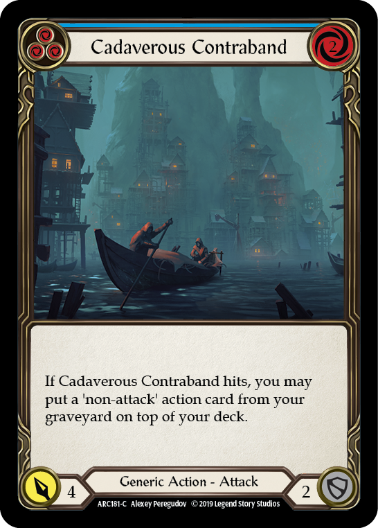 Cadaverous Contraband (Blue) [ARC181-C] (Arcane Rising)  1st Edition Rainbow Foil | Tables and Towers