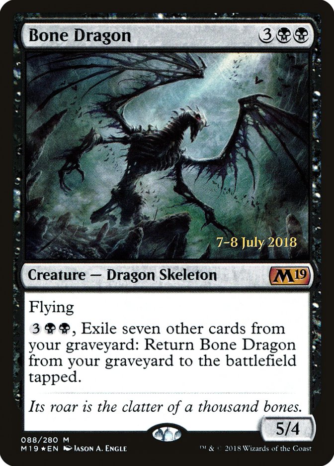 Bone Dragon [Core Set 2019 Prerelease Promos] | Tables and Towers