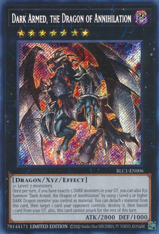 Dark Armed, the Dragon of Annihilation [BLC1-EN006] Secret Rare | Tables and Towers