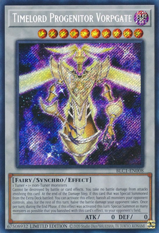 Timelord Progenitor Vorpgate [BLC1-EN008] Secret Rare | Tables and Towers