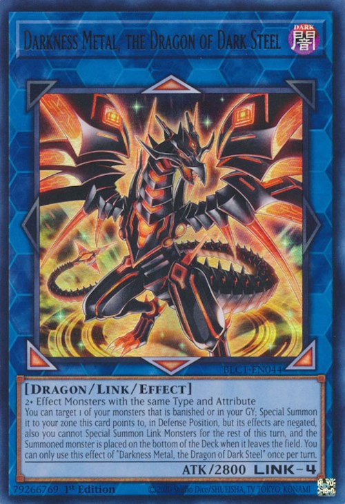 Darkness Metal, the Dragon of Dark Steel [BLC1-EN044] Ultra Rare | Tables and Towers