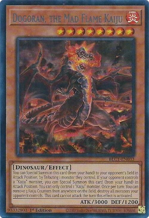 Dogoran, the Mad Flame Kaiju (Silver) [BLC1-EN033] Ultra Rare | Tables and Towers