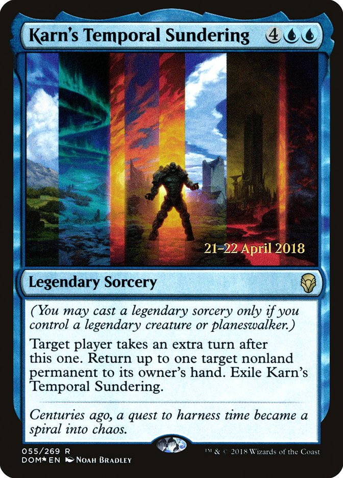 Karn's Temporal Sundering [Dominaria Prerelease Promos] | Tables and Towers