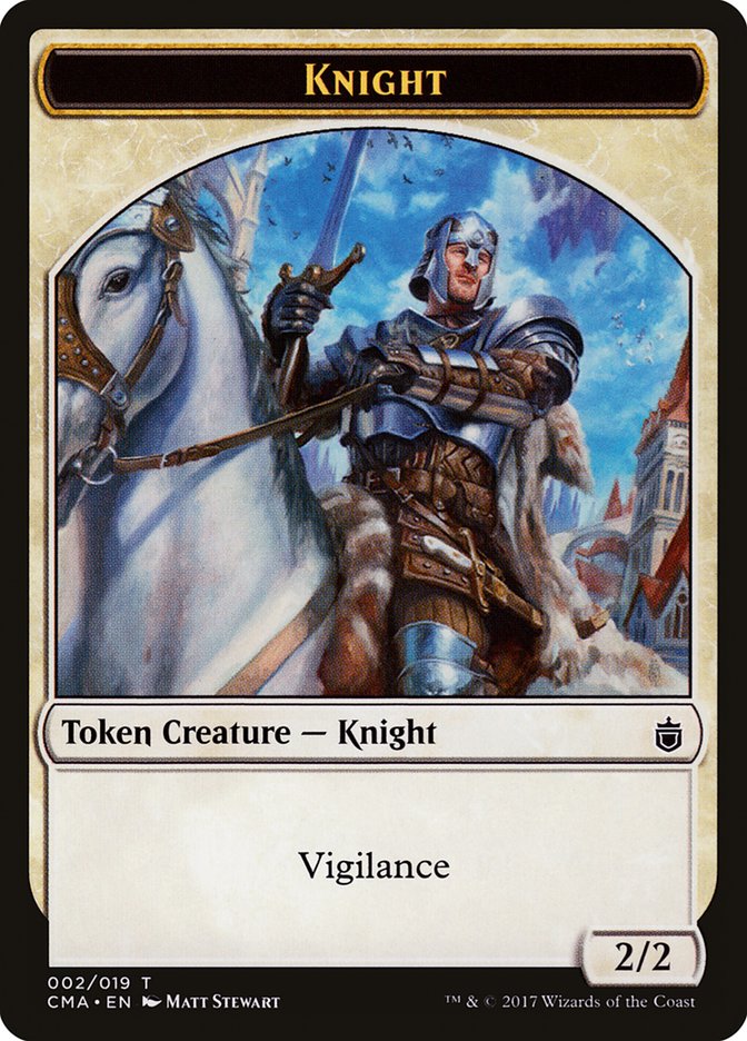 Knight Token [Commander Anthology Tokens] | Tables and Towers