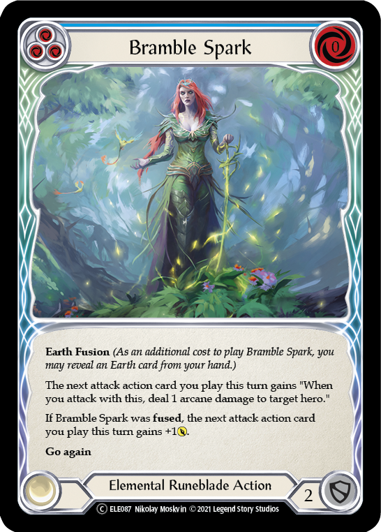 Bramble Spark (Blue) [U-ELE087] (Tales of Aria Unlimited)  Unlimited Rainbow Foil | Tables and Towers