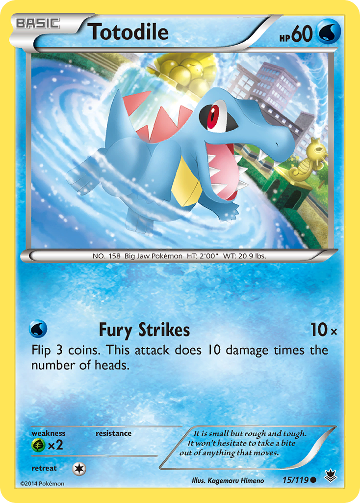 Totodile (15/119) [XY: Phantom Forces] | Tables and Towers