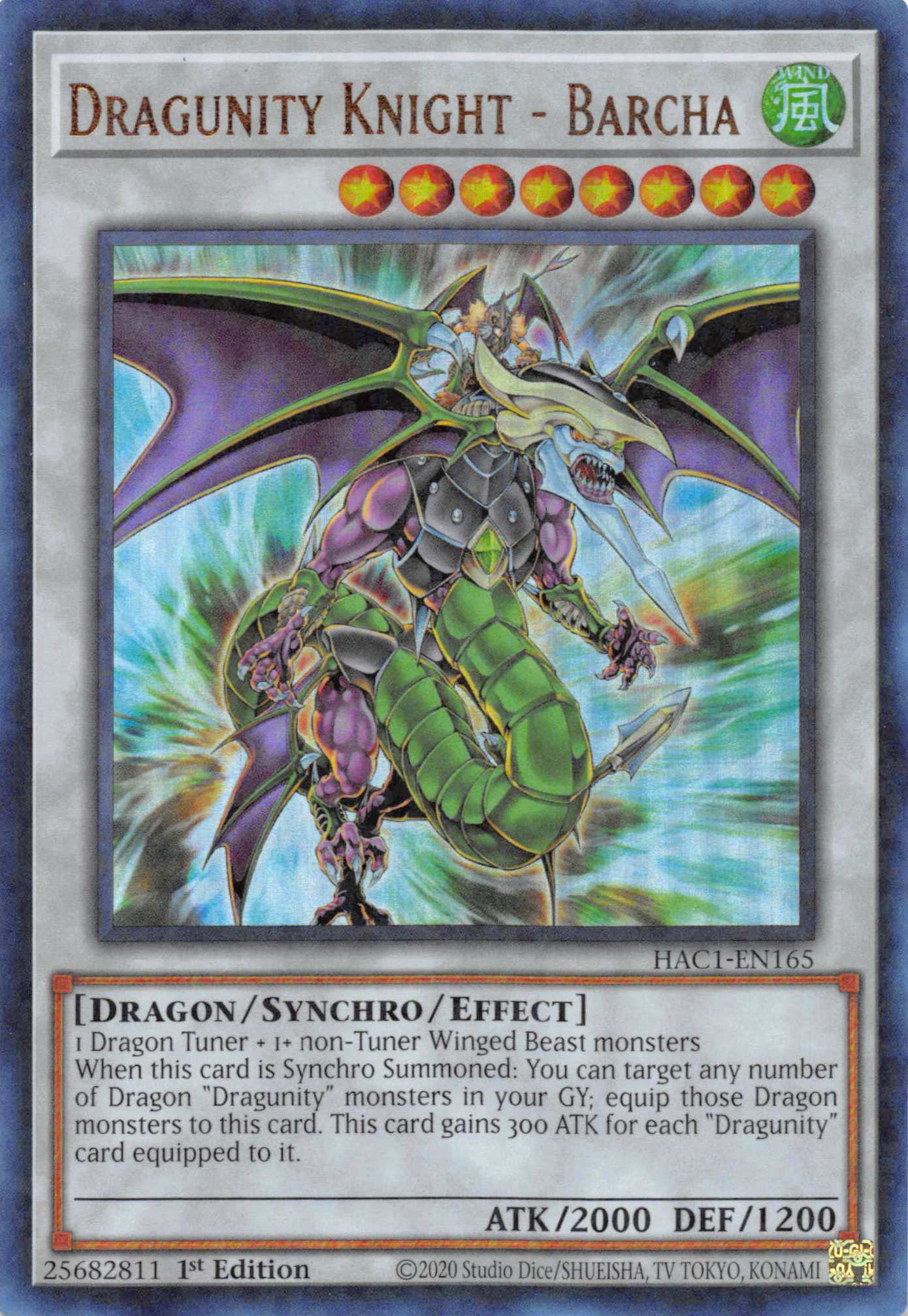 Dragunity Knight - Barcha (Duel Terminal) [HAC1-EN165] Parallel Rare | Tables and Towers