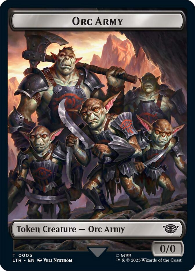 Orc Army Token (05) [The Lord of the Rings: Tales of Middle-Earth Tokens] | Tables and Towers