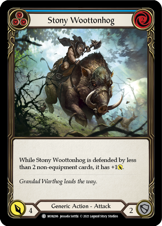 Stony Woottonhog (Blue) [MON286] (Monarch)  1st Edition Normal | Tables and Towers