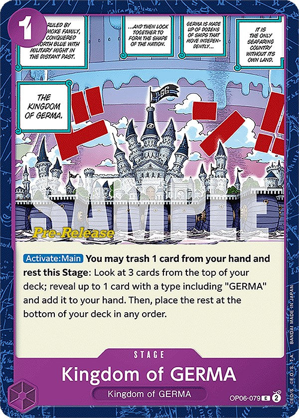 Kingdom of GERMA [Wings of the Captain Pre-Release Cards] | Tables and Towers