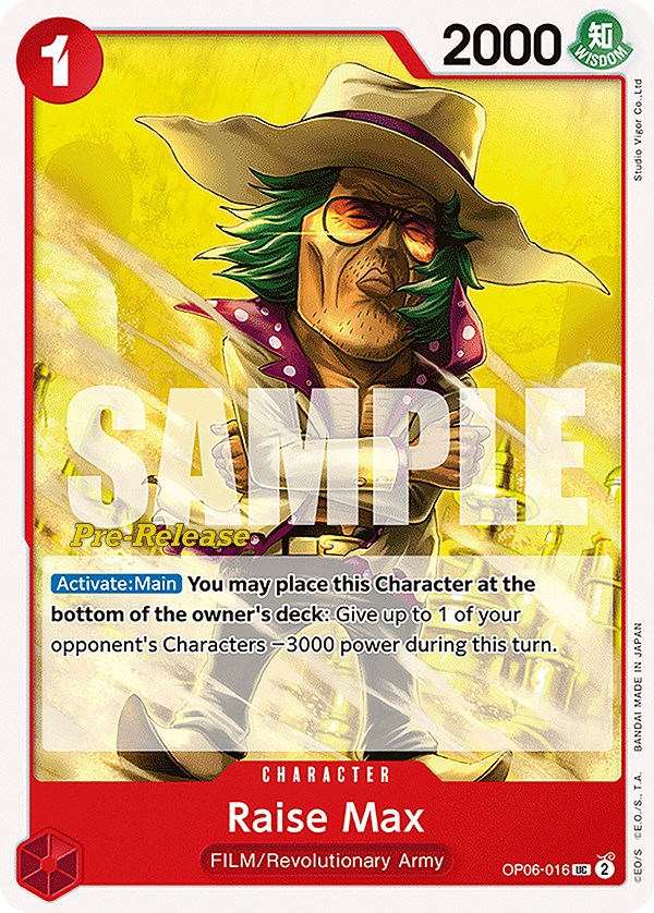 Raise Max [Wings of the Captain Pre-Release Cards] | Tables and Towers