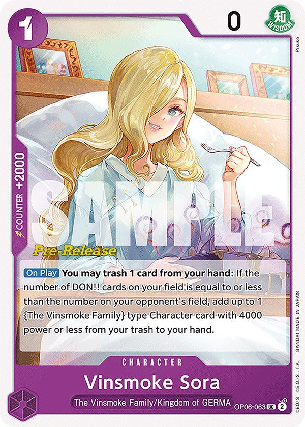 Vinsmoke Sora [Wings of the Captain Pre-Release Cards] | Tables and Towers