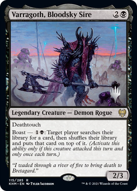 Varragoth, Bloodsky Sire (Promo Pack) [Kaldheim Promos] | Tables and Towers