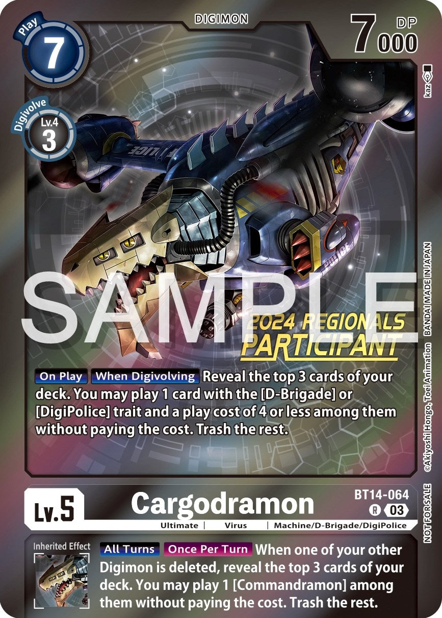 Cargodramon [BT14-064] (2024 Regionals Participant) [Blast Ace Promos] | Tables and Towers