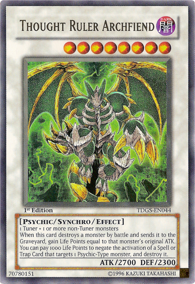 Thought Ruler Archfiend [TDGS-EN044] Ultra Rare | Tables and Towers